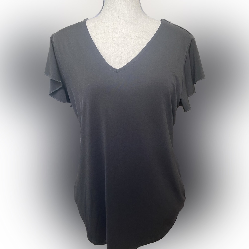Tahari butterfly sleeve top